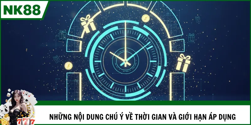 Những nội dung chú ý về thời gian và giới hạn áp dụng
