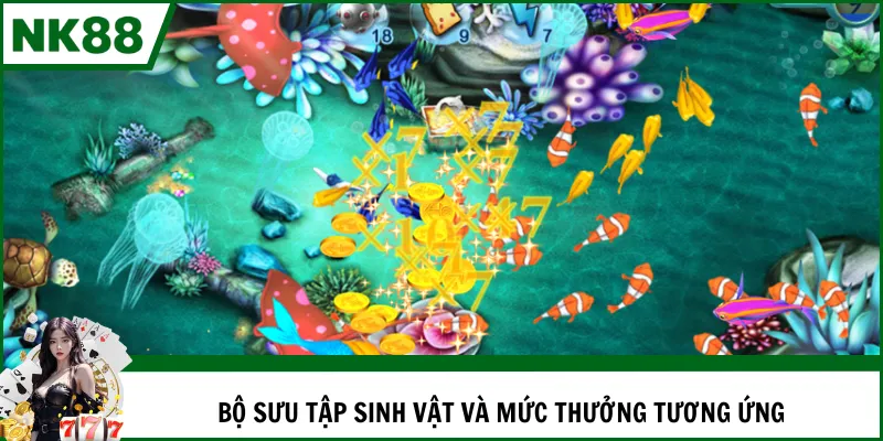 Bộ sưu tập sinh vật và mức thưởng tương ứng