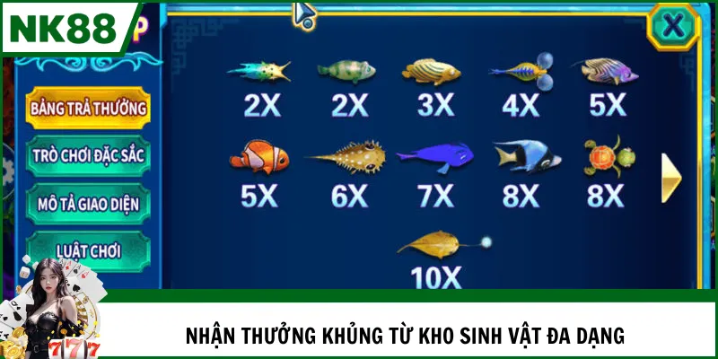 Nhận thưởng khủng từ kho sinh vật đa dạng 